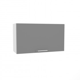 Квадро ВПГ 800 шкаф верхний горизонтальный высокий (Белый софт/корпус Серый) в Покровске - pokrovsk.katalogmebeli.com | фото