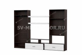 Мебель для гостиной МГС 7 Исполнение 1 Дуб Венге/Белый глянец в Покровске - pokrovsk.katalogmebeli.com | фото
