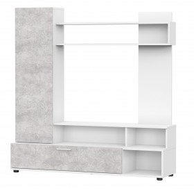 Мебель для гостиной "МГС 9" Белый / Цемент светлый в Покровске - pokrovsk.katalogmebeli.com | фото