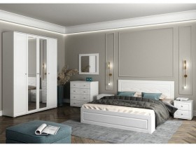 Модульная спальня Барселона (Белый/Белый глянец) в Покровске - pokrovsk.katalogmebeli.com | фото