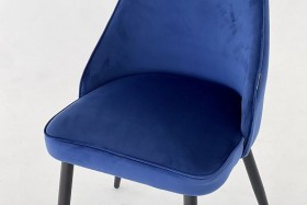 Набор стульев Милан 2 шт (синий велюр/белый) в Покровске - pokrovsk.katalogmebeli.com | фото 5