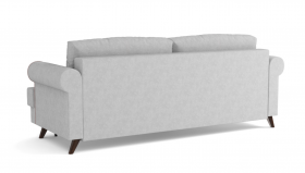 Оливер / диван - кровать 3-х местн. (еврокнижка) (велюр велутто серебряный 52 в Покровске - pokrovsk.katalogmebeli.com | фото 3