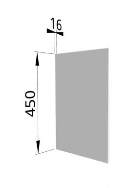 Панель торцевая (для шкафа горизонтального высокого) ВПГ Ройс (Белый софт) в Покровске - pokrovsk.katalogmebeli.com | фото
