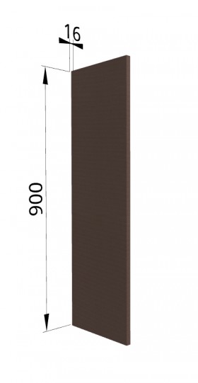 Панель торцевая ВП Квадро (для шкафа верхнего высокого) Шоколад кожа в Покровске - pokrovsk.katalogmebeli.com | фото
