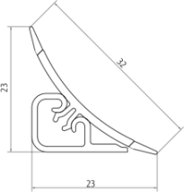Плинтус LB-23, L=3000мм, травертин феллини в Покровске - pokrovsk.katalogmebeli.com | фото 2