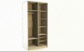 Шкаф 2-х створчатый с ящиками Бэлла (Выбеленное дерево/Белый) в Покровске - pokrovsk.katalogmebeli.com | фото 3