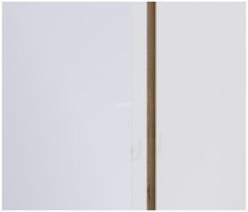 Веста СБ-2258 Шкаф 3х дверный с зеркалом Дуб Бунратти/Белый глянец в Покровске - pokrovsk.katalogmebeli.com | фото 2