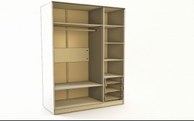 Шкаф 3-х створчатый с ящиками Флёр (Белый/корпус Выбеленное дерево) в Покровске - pokrovsk.katalogmebeli.com | фото 2