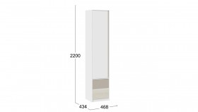 Шкаф для белья комбинированный «Сканди» Дуб Гарден/Белый/Глиняный серый в Покровске - pokrovsk.katalogmebeli.com | фото 3
