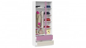 Шкаф для одежды комбинированный «Сканди» Дуб Гарден/Белый/Лиловый в Покровске - pokrovsk.katalogmebeli.com | фото 4