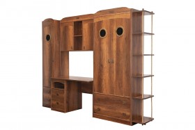 Шкаф комбинированный для белья с иллюминатором «Навигатор» (Дуб Каньон) в Покровске - pokrovsk.katalogmebeli.com | фото 7