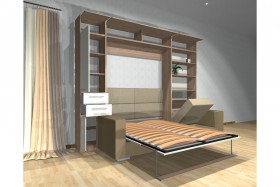 Шкаф-кровать с диваном Каролина в Покровске - pokrovsk.katalogmebeli.com | фото 3