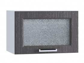 Шкаф верхний горизонтальный со стеклом 500, ШВГС 500 (Клен серый/корпус белый) в Покровске - pokrovsk.katalogmebeli.com | фото