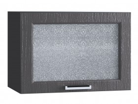 Шкаф верхний горизонтальный со стеклом 609, ШВГС 609 (Клен серый/корпус венге) в Покровске - pokrovsk.katalogmebeli.com | фото