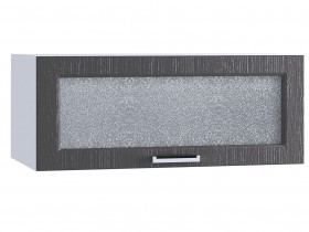 Шкаф верхний горизонтальный со стеклом 810, ШВГС 810 (Клен серый/корпус белый) в Покровске - pokrovsk.katalogmebeli.com | фото