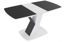 Стол обеденный «Гарда» Тип 1 (Белый/Стекло матовое черный графит) в Покровске - pokrovsk.katalogmebeli.com | фото 5