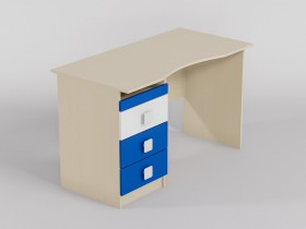 Стол (столешница с выемкой) Скай люкс (Синий/Белый/корпус Клен) в Покровске - pokrovsk.katalogmebeli.com | фото