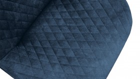 Стул «Оливер» К1С Черный муар/Микровелюр Wellmart Blue в Покровске - pokrovsk.katalogmebeli.com | фото 3
