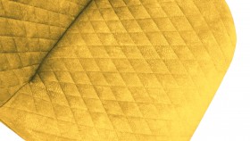 Стул «Оливер» К1С Черный муар/Микровелюр Wellmart Yellow в Покровске - pokrovsk.katalogmebeli.com | фото 3