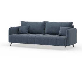 Валериан диван трёхместный прямой Синий, ткань RICO FLEX 101 в Покровске - pokrovsk.katalogmebeli.com | фото