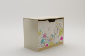 Ящик для игрушек Флёр (Белый/корпус Клен) в Покровске - pokrovsk.katalogmebeli.com | фото
