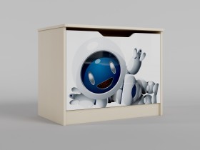 Ящик для игрушек Санни (Белый/корпус Клен) в Покровске - pokrovsk.katalogmebeli.com | фото